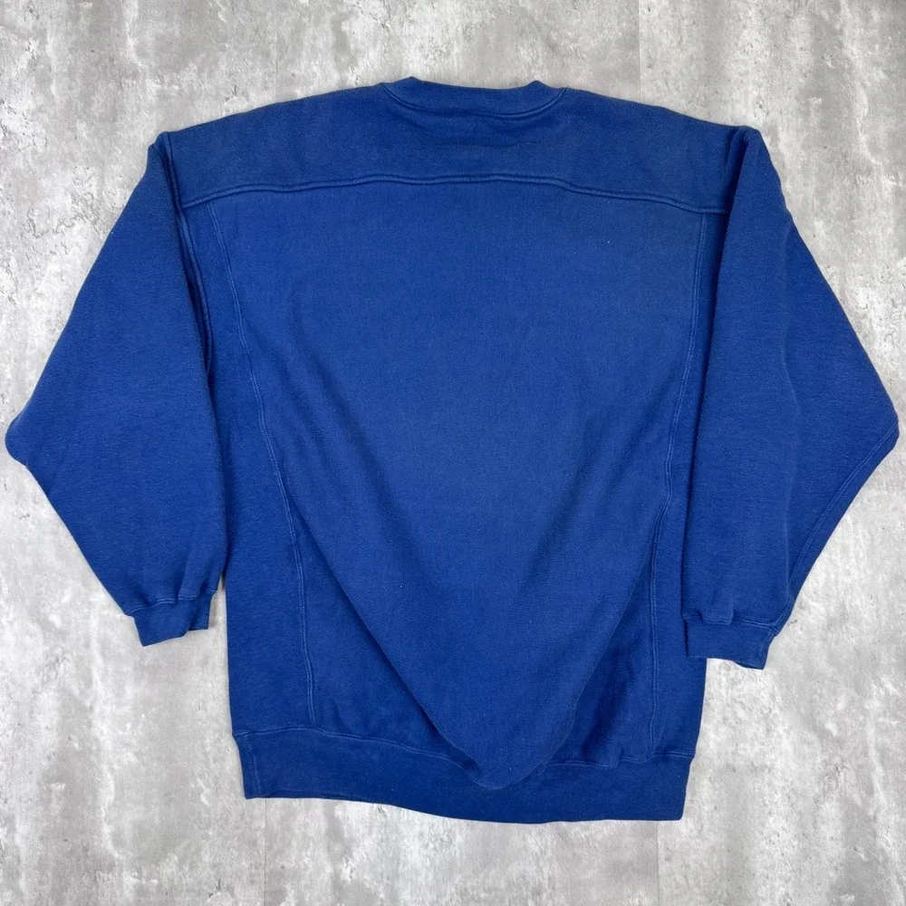Vintage Kansas Jayhawks Sweatshirt‎ Mens Large Blue NCAA Basketball Galt 90s